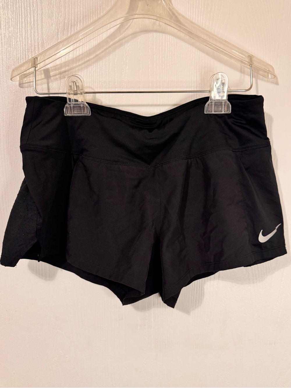 Nike Women's Black Athletic Running Shorts with Swoosh